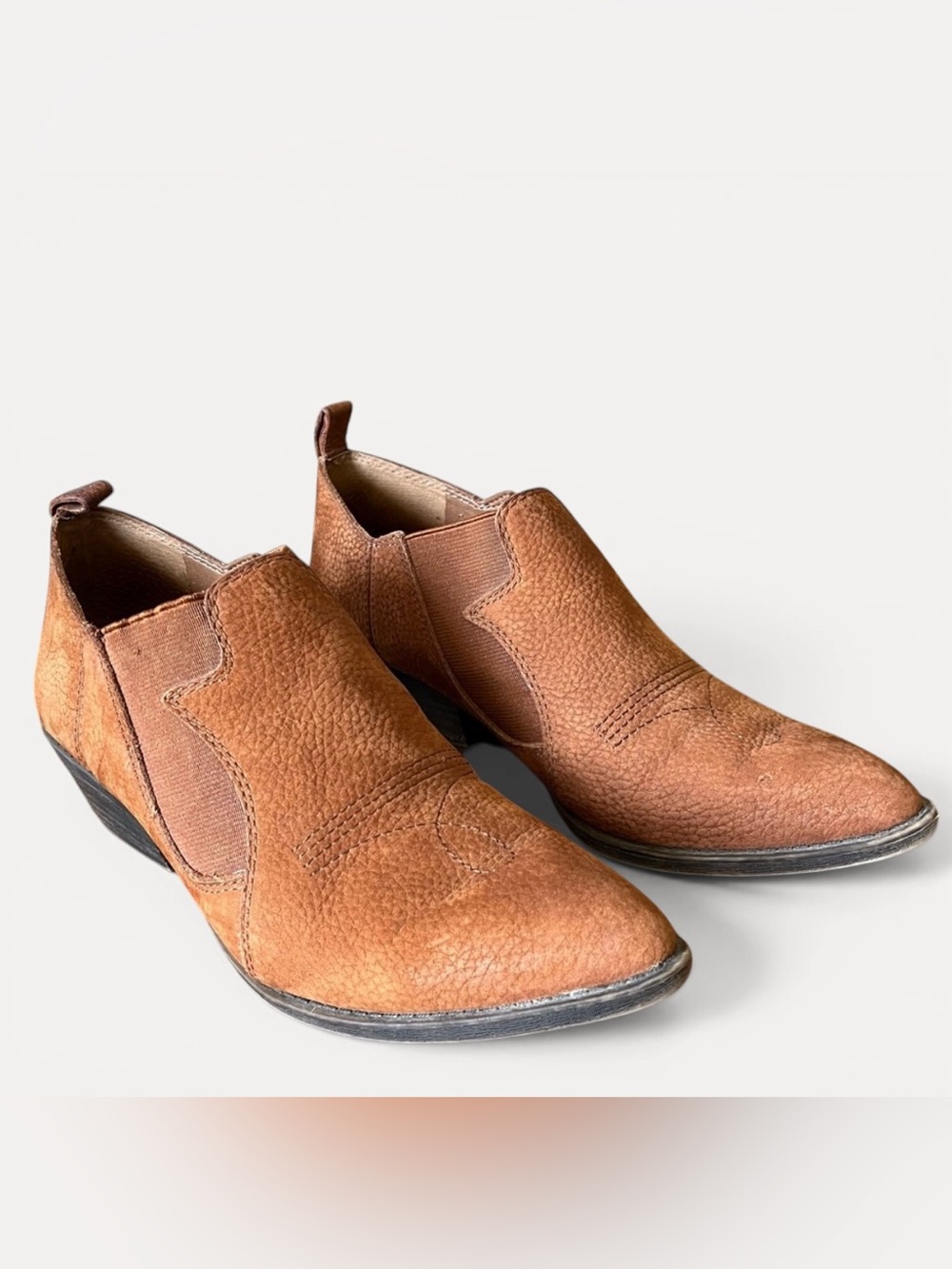 Lucky Brand Tan Ankle Leather  Booties Women’s size 7.5 - Picture 5 of 15
